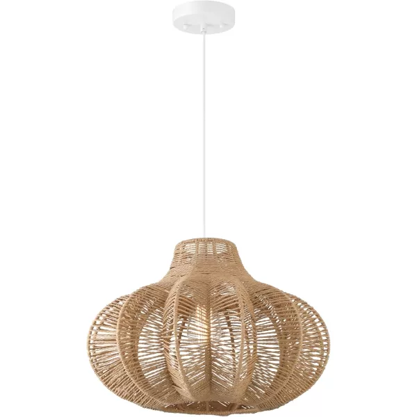 imageCreative CoOp Boho Handwoven Paper Rope and Metal Ceiling Pendant Lamp NaturalNatural