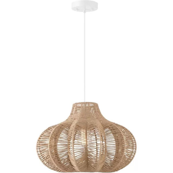 imageCreative CoOp Boho Handwoven Paper Rope and Metal Ceiling Pendant Lamp NaturalNatural