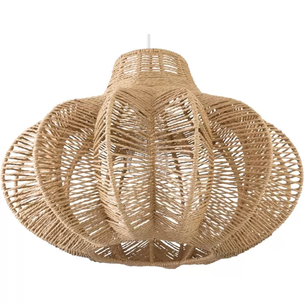 imageCreative CoOp Boho Handwoven Paper Rope and Metal Ceiling Pendant Lamp NaturalNatural