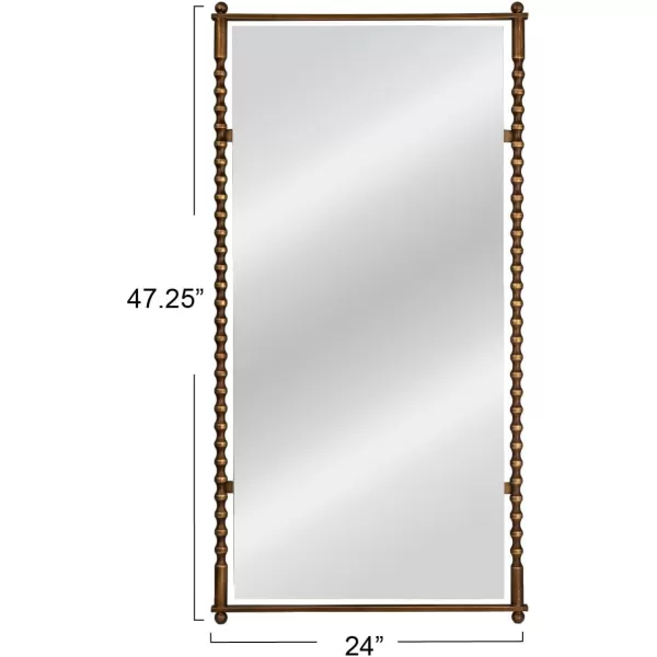 imageCreative CoOp Cast Metal Framed Tall Wall Mirror Antique Brass FinishAntique Brass Finish