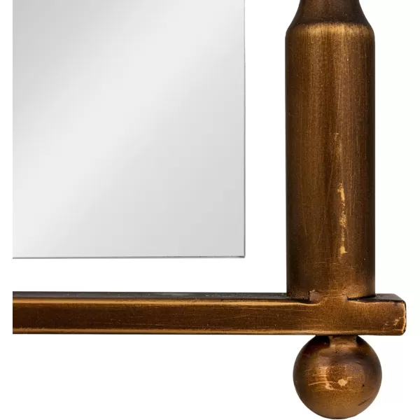 imageCreative CoOp Cast Metal Framed Tall Wall Mirror Antique Brass FinishAntique Brass Finish