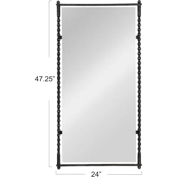 imageCreative CoOp Cast Metal Framed Tall Wall Mirror Antique Brass FinishBlack