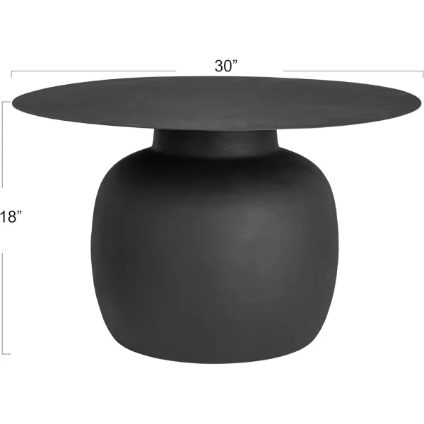 imageCreative CoOp Chic Metal Round Coffee Table Black