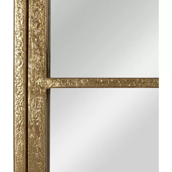 imageCreative CoOp Decorative Metal Arched Wall Mirror with Window Style Design Gold