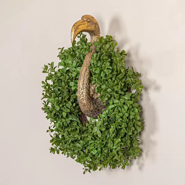 imageCreative CoOp Decorative Resin Bird Head Wall Decor Gold