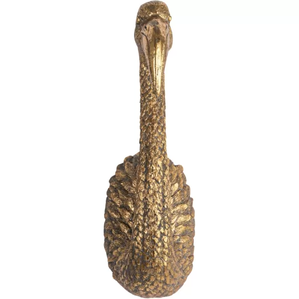 imageCreative CoOp Decorative Resin Bird Head Wall Decor Gold