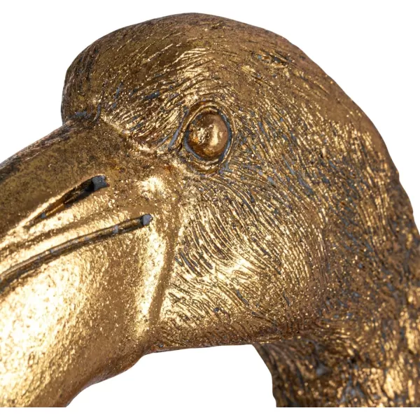 imageCreative CoOp Decorative Resin Bird Head Wall Decor Gold