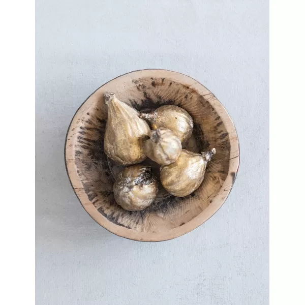 imageCreative CoOp Decorative Resin Figs Silver Finish Set of 5Gold