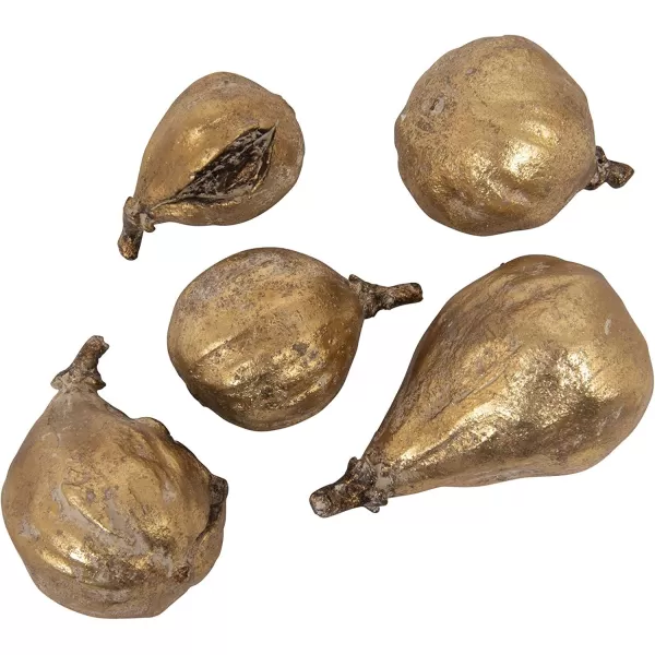 imageCreative CoOp Decorative Resin Figs Silver Finish Set of 5Gold