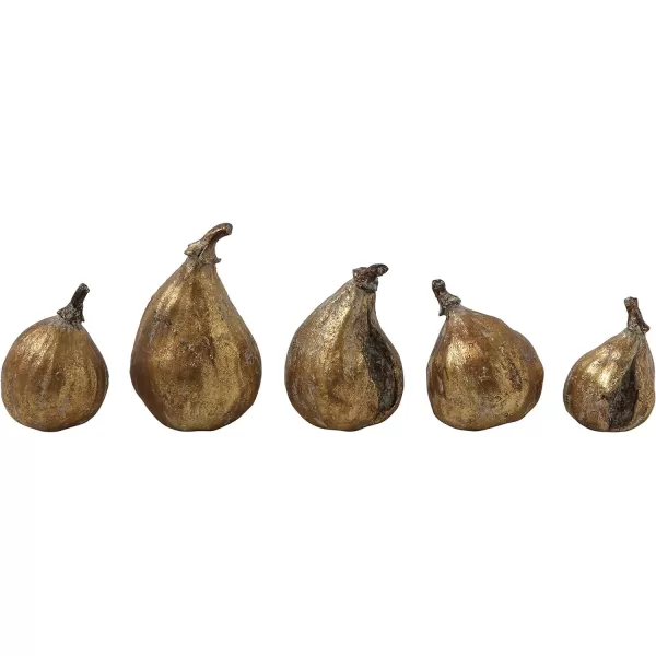 imageCreative CoOp Decorative Resin Figs Silver Finish Set of 5Gold