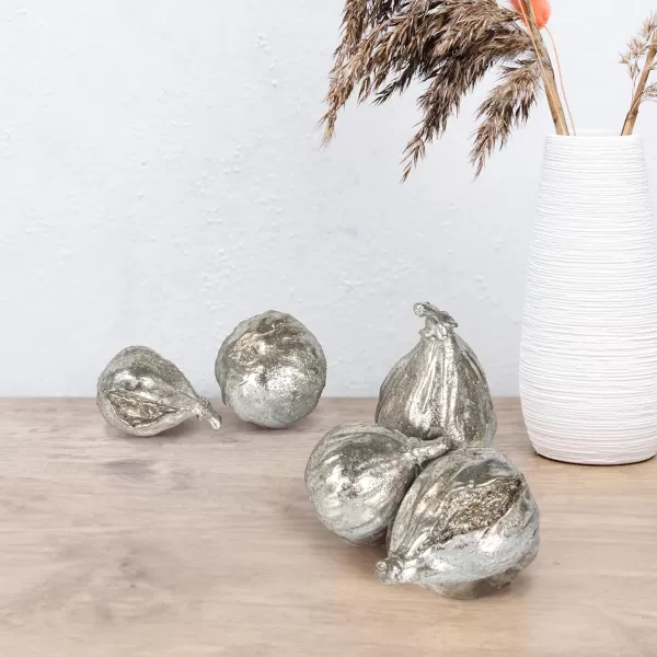 imageCreative CoOp Decorative Resin Figs Silver Finish Set of 5Silver