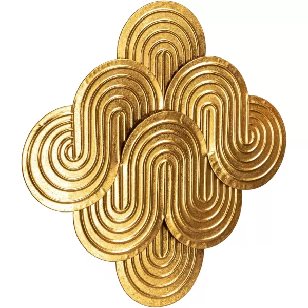 imageCreative CoOp Decorative Waves Metal Wall Art Gold