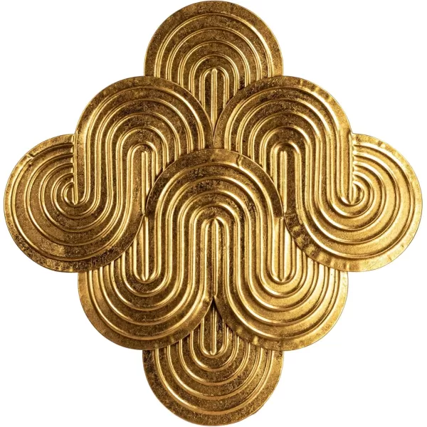 imageCreative CoOp Decorative Waves Metal Wall Art Gold