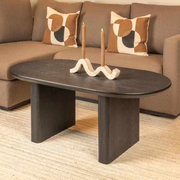 imageCreative CoOp Firwood and Sycamore Wood Coffee Table Black