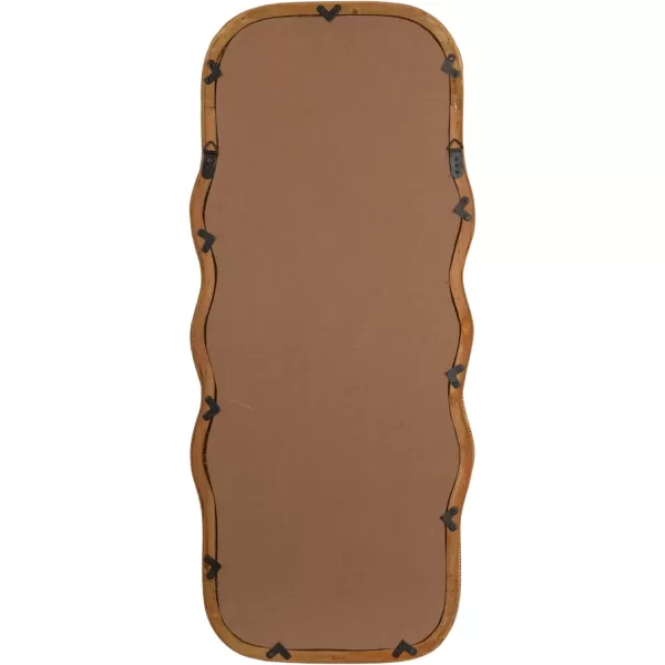 imageCreative CoOp Large Wood and Rattan Wavy Mirror Natural