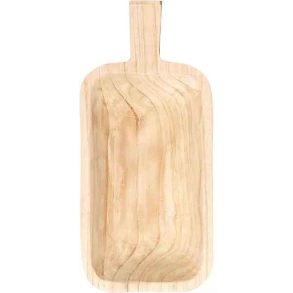 imageCreative CoOp Medium Paulownia Wood Tray for Serving and Storage Natural17 L