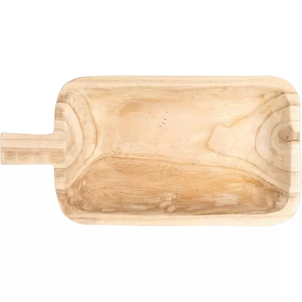 imageCreative CoOp Medium Paulownia Wood Tray for Serving and Storage Natural20 L