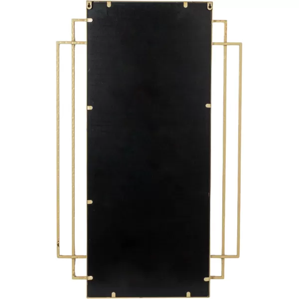 imageCreative CoOp Metal Wall Mirror with Reclaimed Wood Border Gold