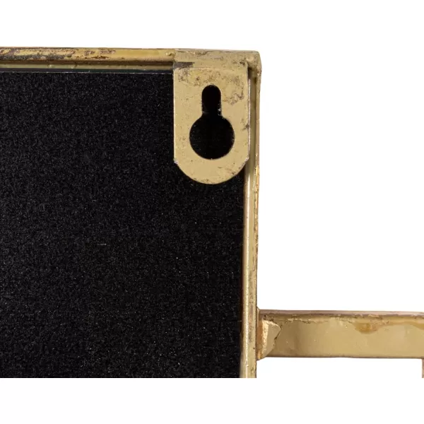 imageCreative CoOp Metal Wall Mirror with Reclaimed Wood Border Gold