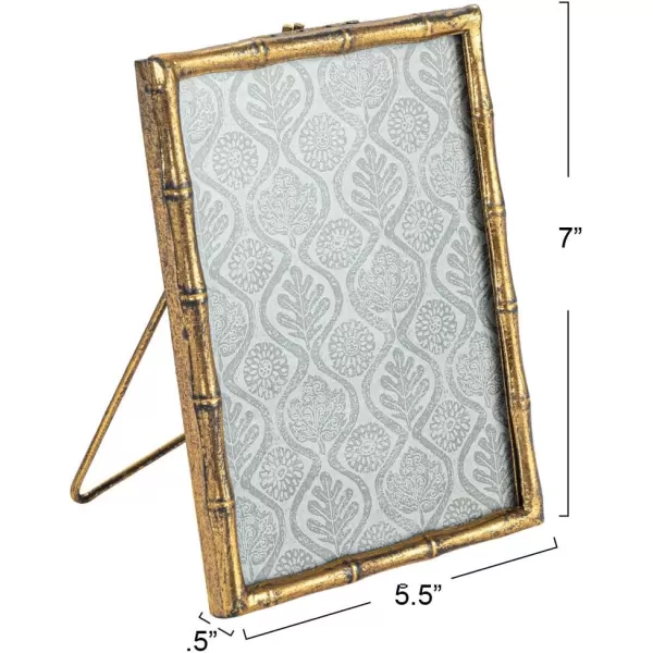imageCreative CoOp Metal and Reclaimed Wood Photo Frame GoldGold