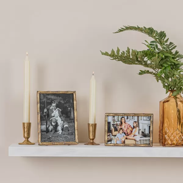 imageCreative CoOp Metal and Reclaimed Wood Photo Frame GoldGold
