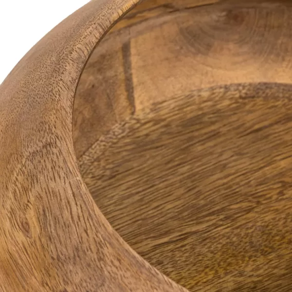 imageCreative CoOp Minimalist Round Mango Wood Bowl BlackNatural