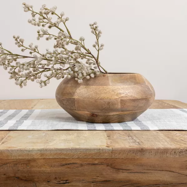 imageCreative CoOp Minimalist Round Mango Wood Bowl BlackNatural