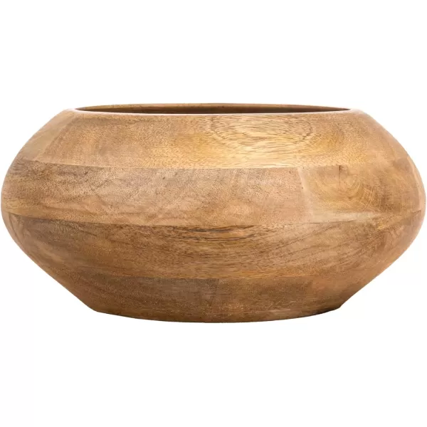 imageCreative CoOp Minimalist Round Mango Wood Bowl BlackNatural