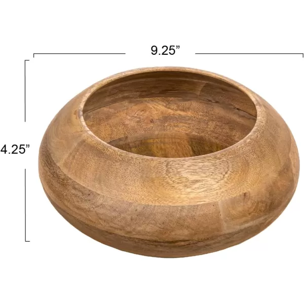 imageCreative CoOp Minimalist Round Mango Wood Bowl BlackNatural