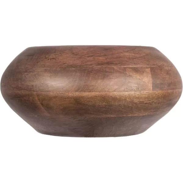 imageCreative CoOp Minimalist Round Mango Wood Bowl BlackWalnut Finish