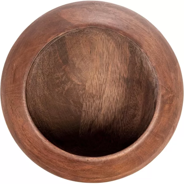 imageCreative CoOp Minimalist Round Mango Wood Bowl BlackWalnut Finish
