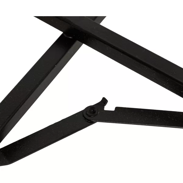 imageCreative CoOp Modern Arched Metal Plant Stand or Shelf with 3 Round Removable Rattan Trays BlackNatural