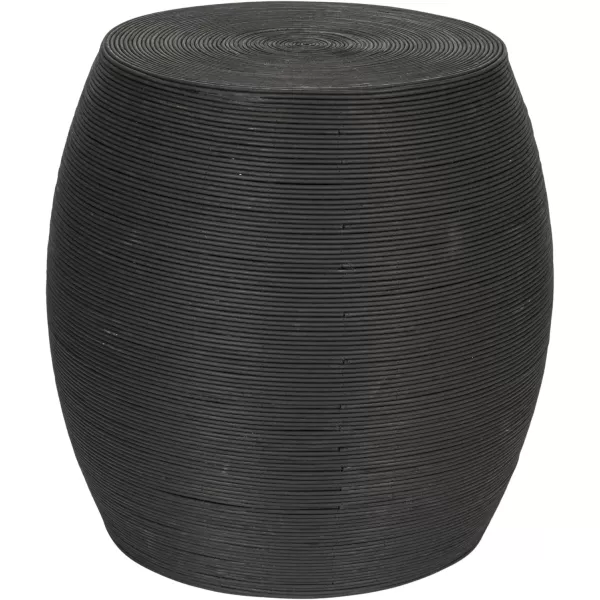 imageCreative CoOp Natural Round Rattan Barrel Accent TableBlack