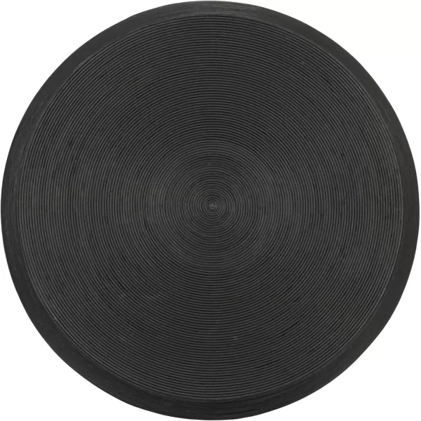 imageCreative CoOp Natural Round Rattan Barrel Accent TableBlack