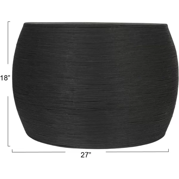 imageCreative CoOp Natural Round Rattan Barrel Accent TableBlack