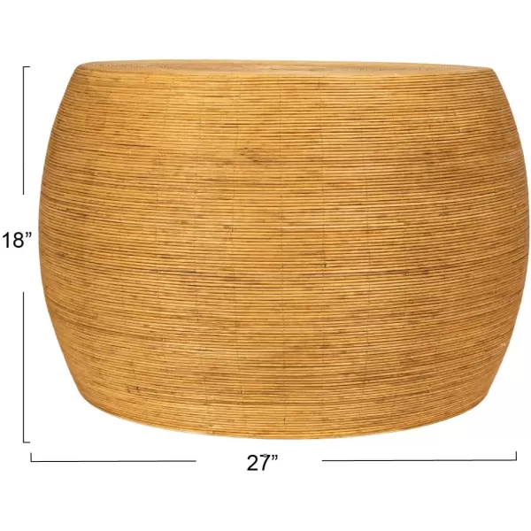 imageCreative CoOp Natural Round Rattan Barrel Accent TableNatural