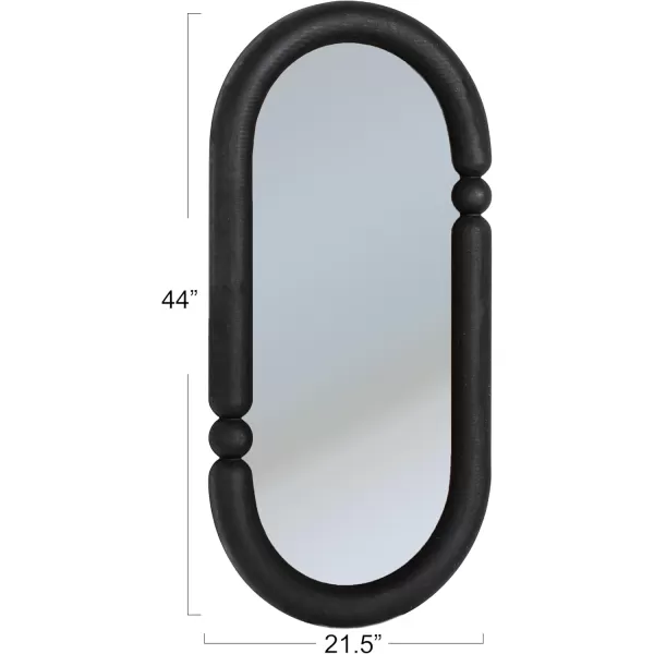 imageCreative CoOp Oval WoodFramed Wall Mirror Black