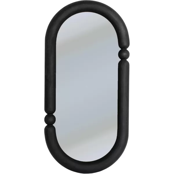 imageCreative CoOp Oval WoodFramed Wall Mirror Black