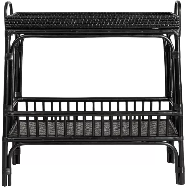 imageCreative CoOp Rattan Bar 2Tier Storage Tray BlackBlack