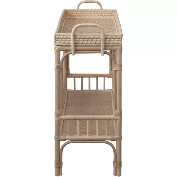 imageCreative CoOp Rattan Bar 2Tier Storage Tray BlackNatural