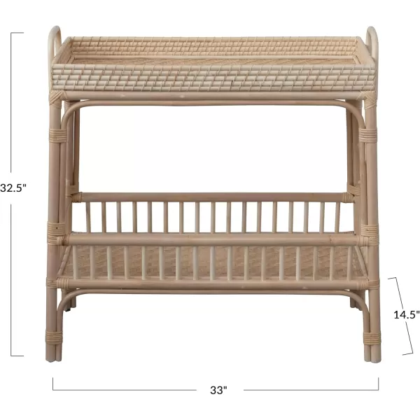 imageCreative CoOp Rattan Bar 2Tier Storage Tray BlackNatural