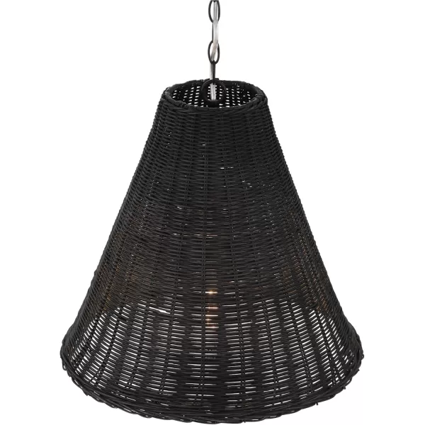 imageCreative CoOp Rattan Taper Pendant Light BlackBlack