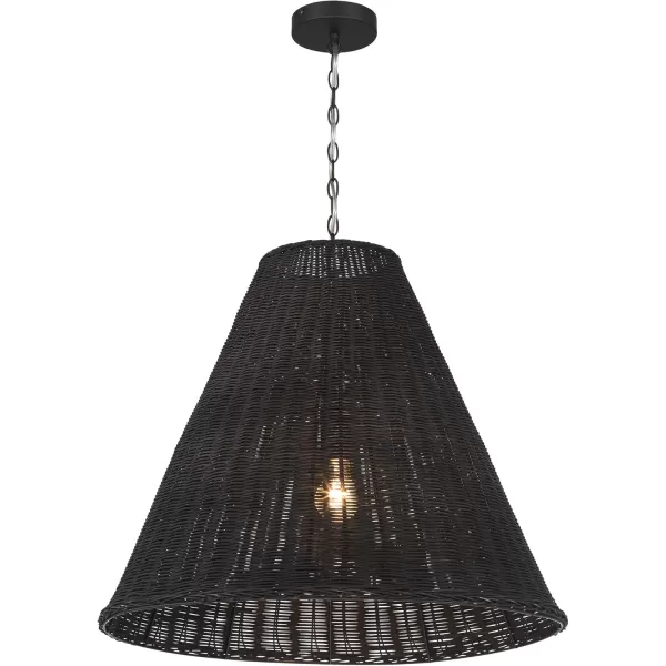 imageCreative CoOp Rattan Taper Pendant Light BlackBlack