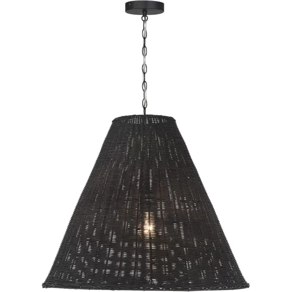 imageCreative CoOp Rattan Taper Pendant Light BlackBlack