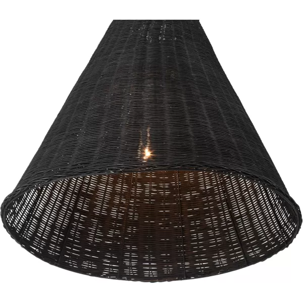 imageCreative CoOp Rattan Taper Pendant Light BlackBlack