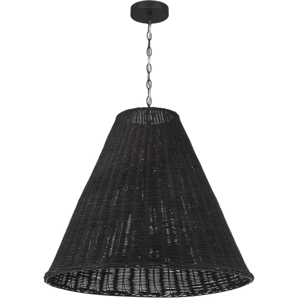 imageCreative CoOp Rattan Taper Pendant Light BlackBlack