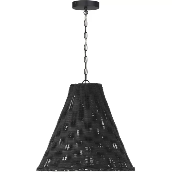 imageCreative CoOp Rattan Taper Pendant Light BlackBlack