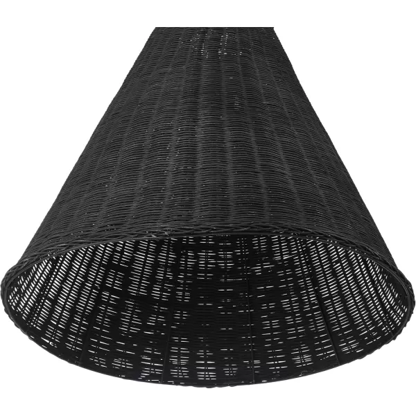 imageCreative CoOp Rattan Taper Pendant Light BlackBlack