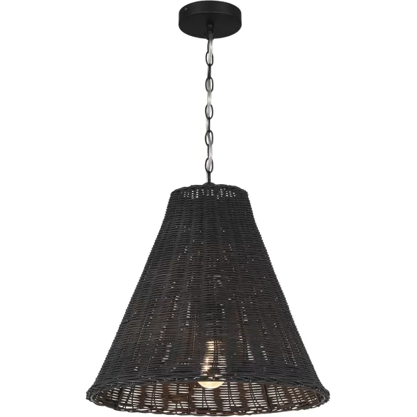 imageCreative CoOp Rattan Taper Pendant Light BlackBlack