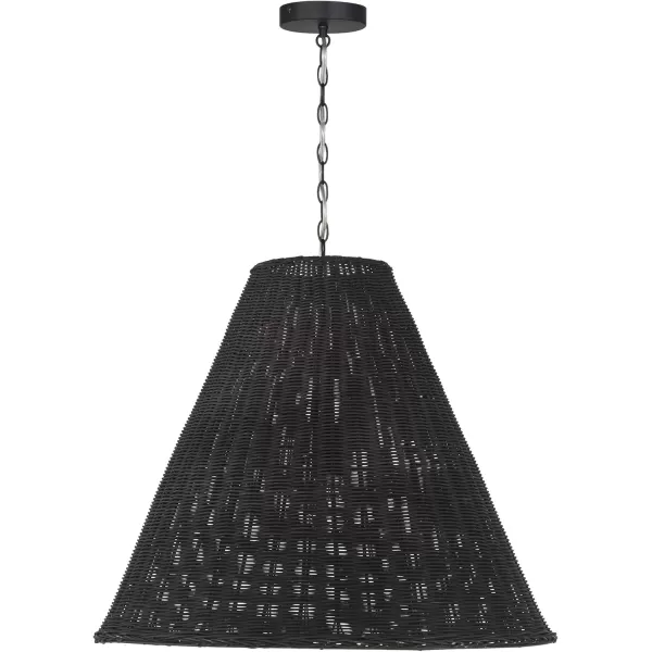 imageCreative CoOp Rattan Taper Pendant Light BlackBlack